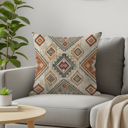 Geometric Symmetry Tribal Inspired Design Pillows & Pillow Cases - Walk Greener