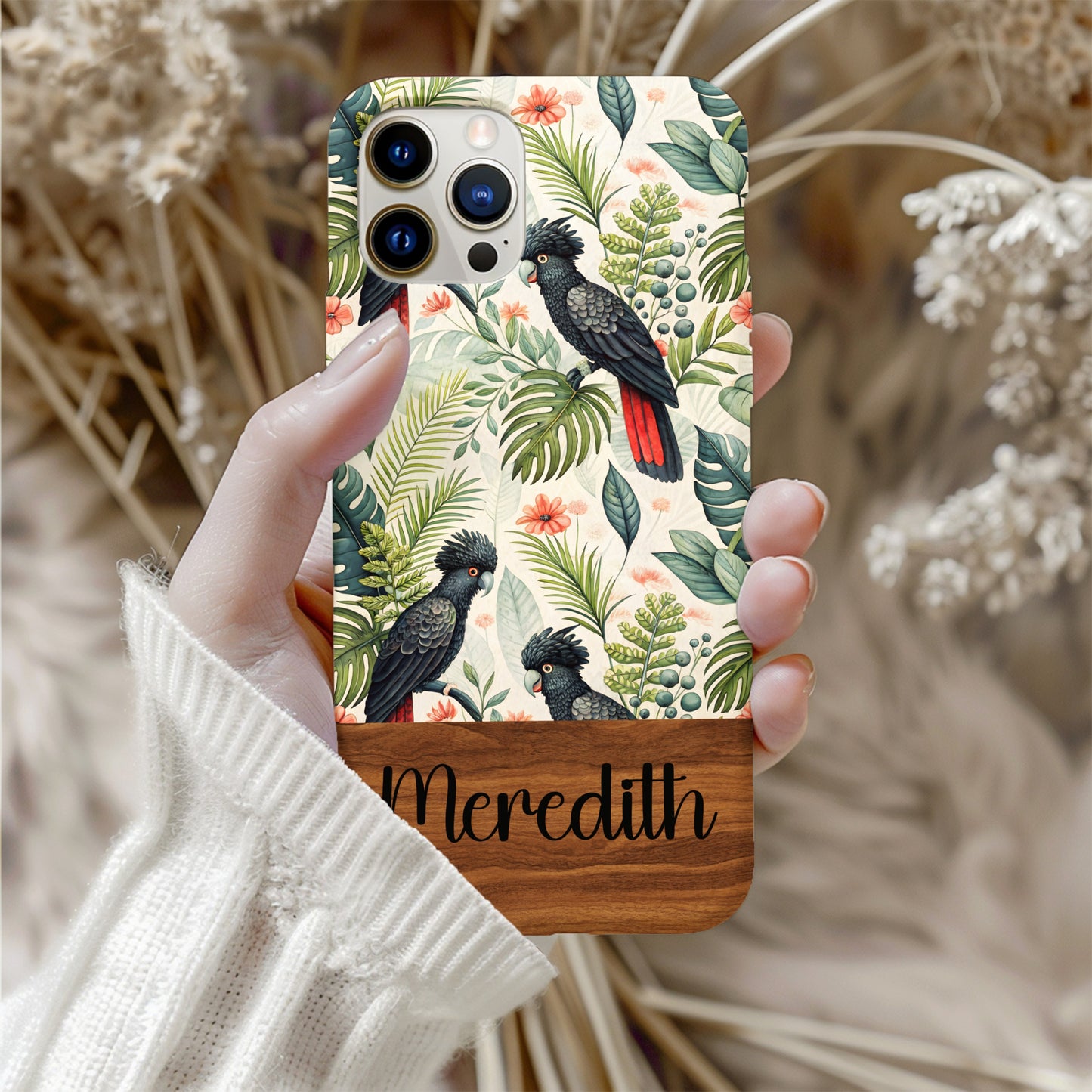 Tropical Bird Pattern Personalized Phone Case