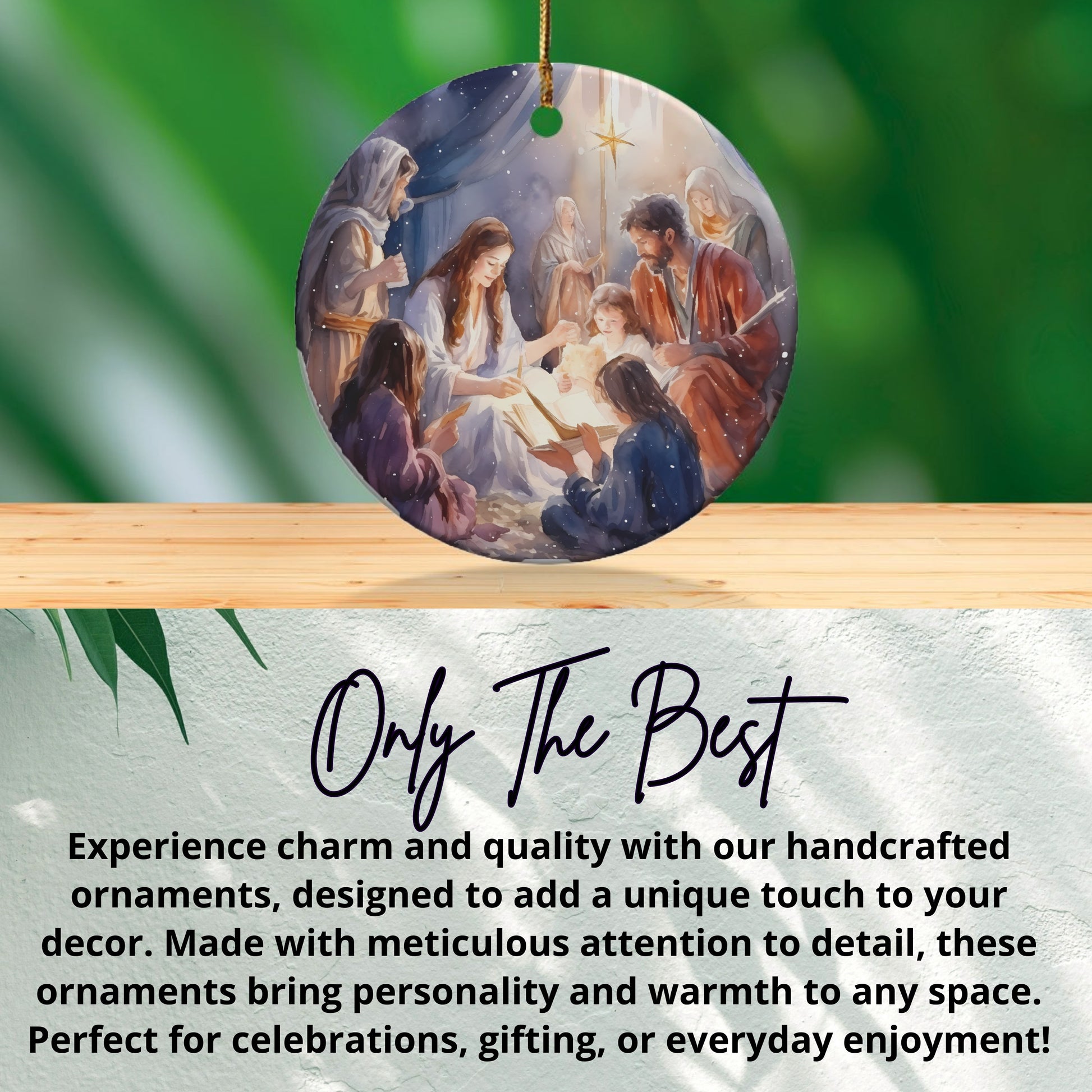 Beautiful Nativity Scene Christmas Ornament product