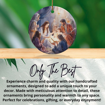 Beautiful Nativity Scene Christmas Ornament product