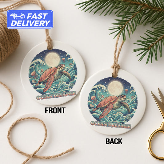 Ocean Dreamer Sea Turtle Design Ornament product type