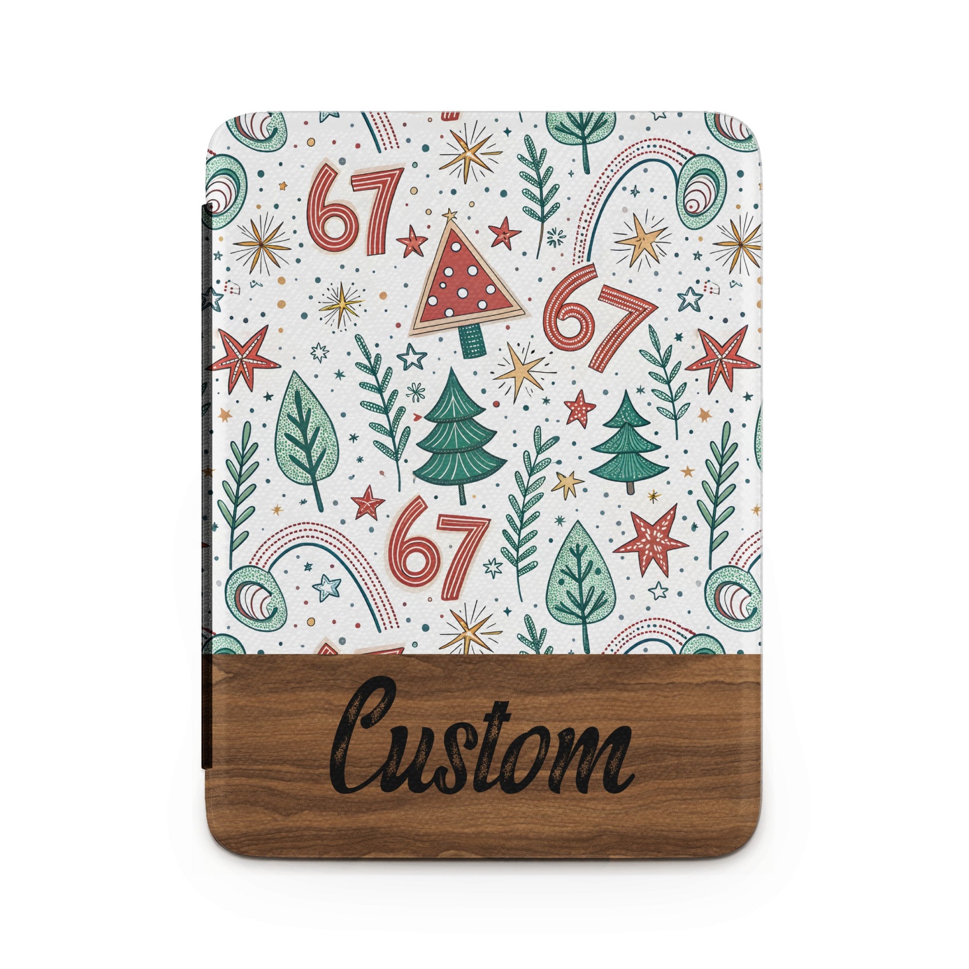 Custom Festive Holiday Design With Trees and Stars