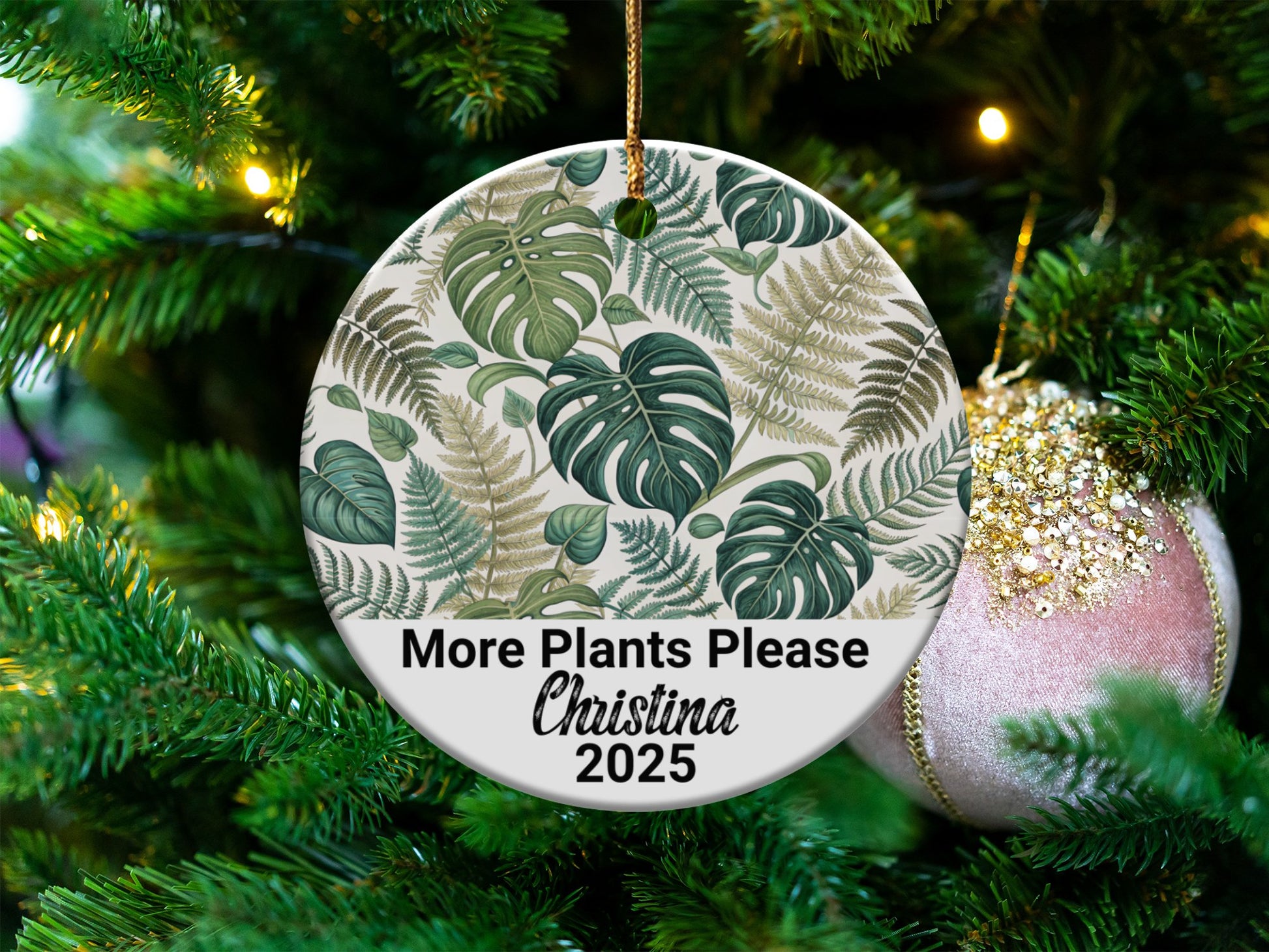 More Plants Please Personalized Ornament product