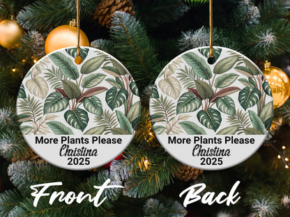 More Plants Please Customizable Round Ornament product