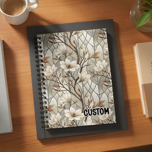 Custom Floral Patterned Spiral Notebook