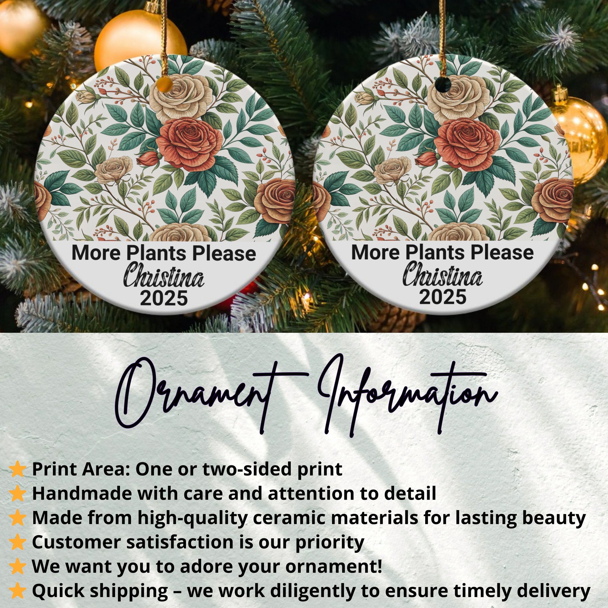 More Plants Please Ornament Customized 2025 product