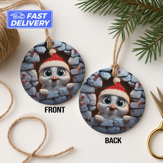 Cute Penguin Santa Christmas Tree Ornament product type