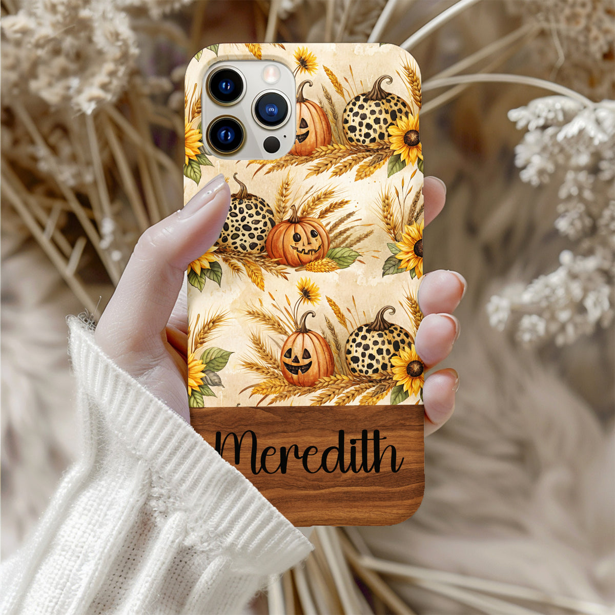 Autumn Pumpkin Design Personalized Phone Case