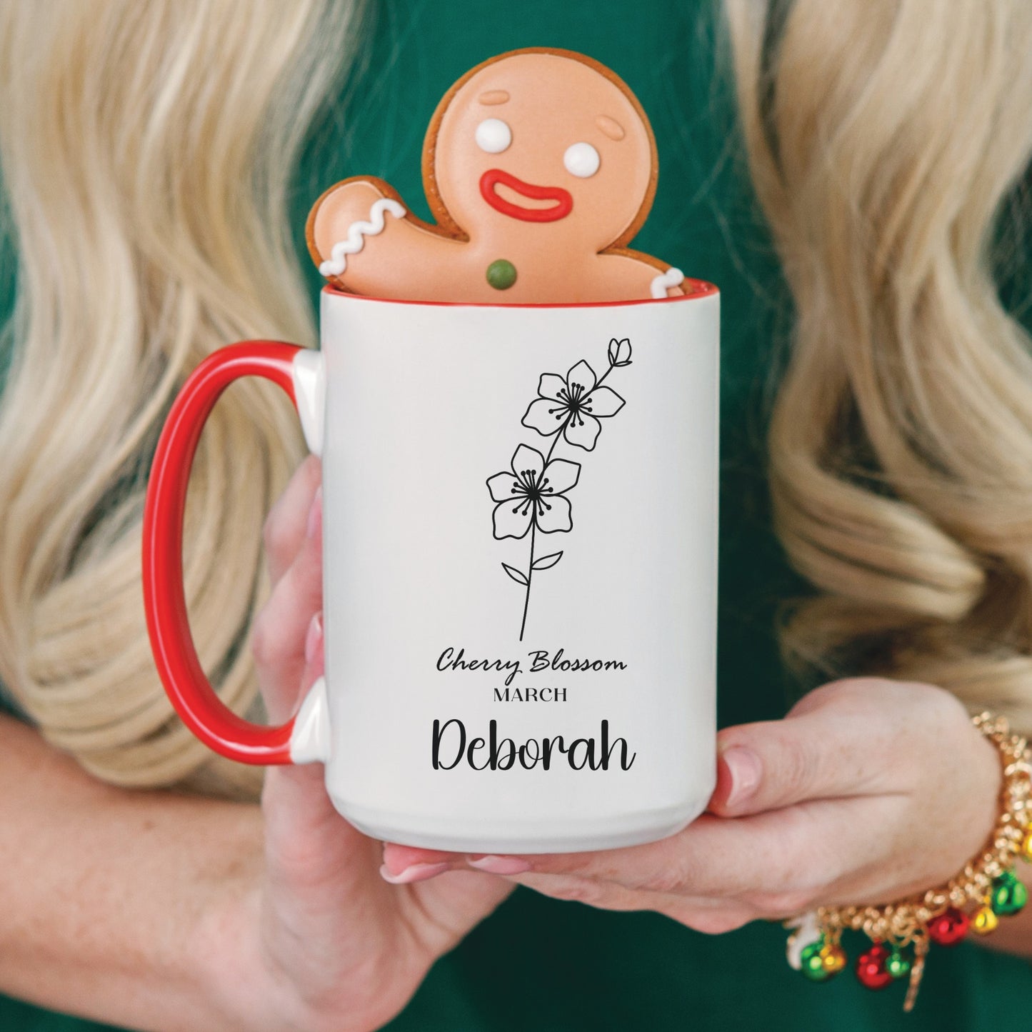 Personalized Cherry Blossom March Deborah Mug Gift