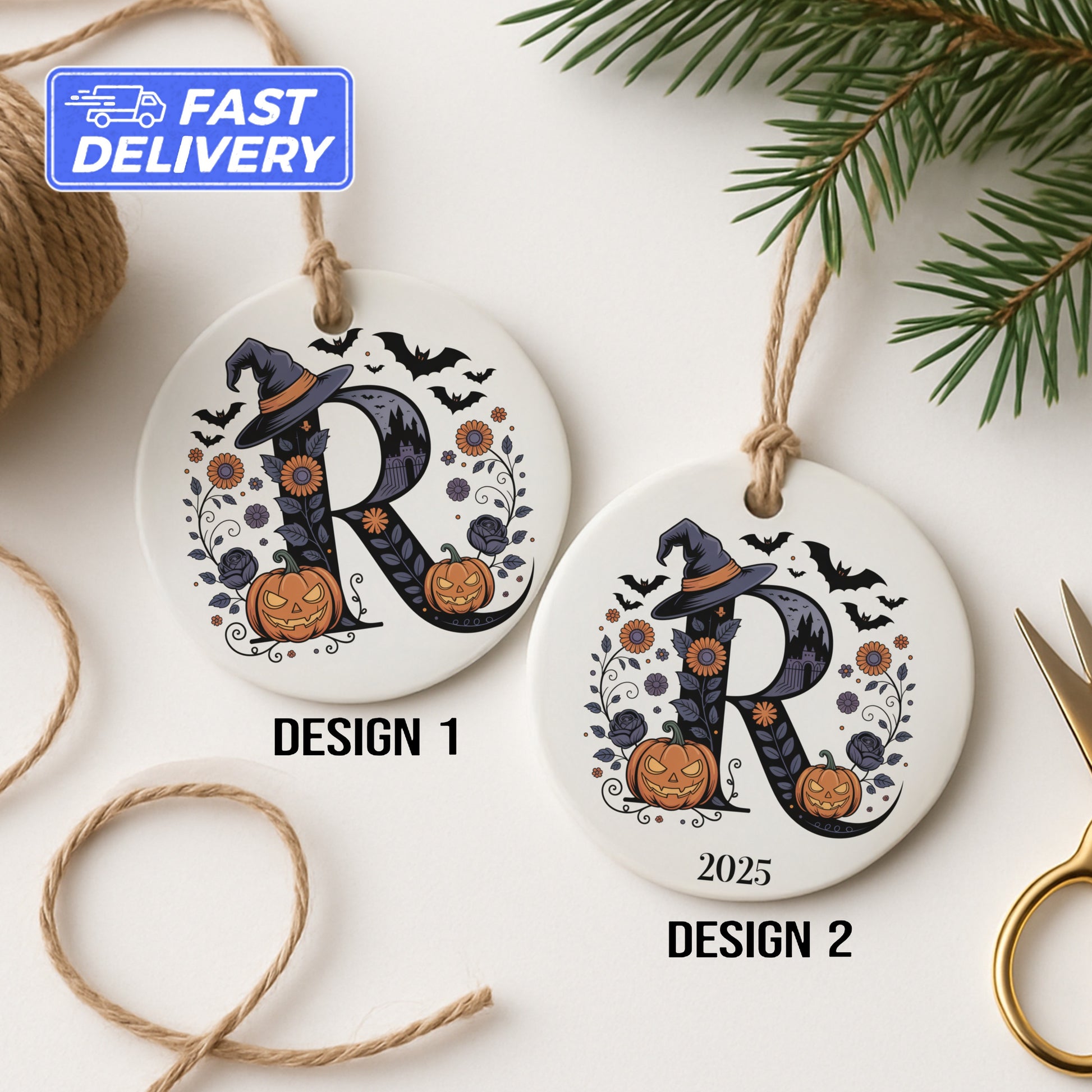 Halloween Themed Customized Initials Ornament product