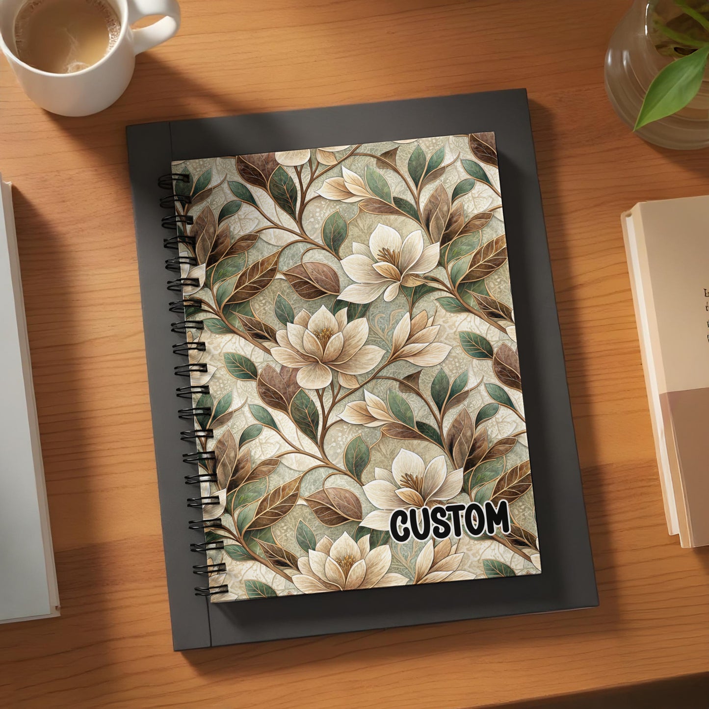 Elegant Floral Design Custom Notebook for All Occasions