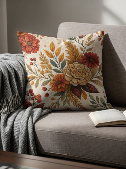Elegant Floral Design Throw Pillow for Home Decor