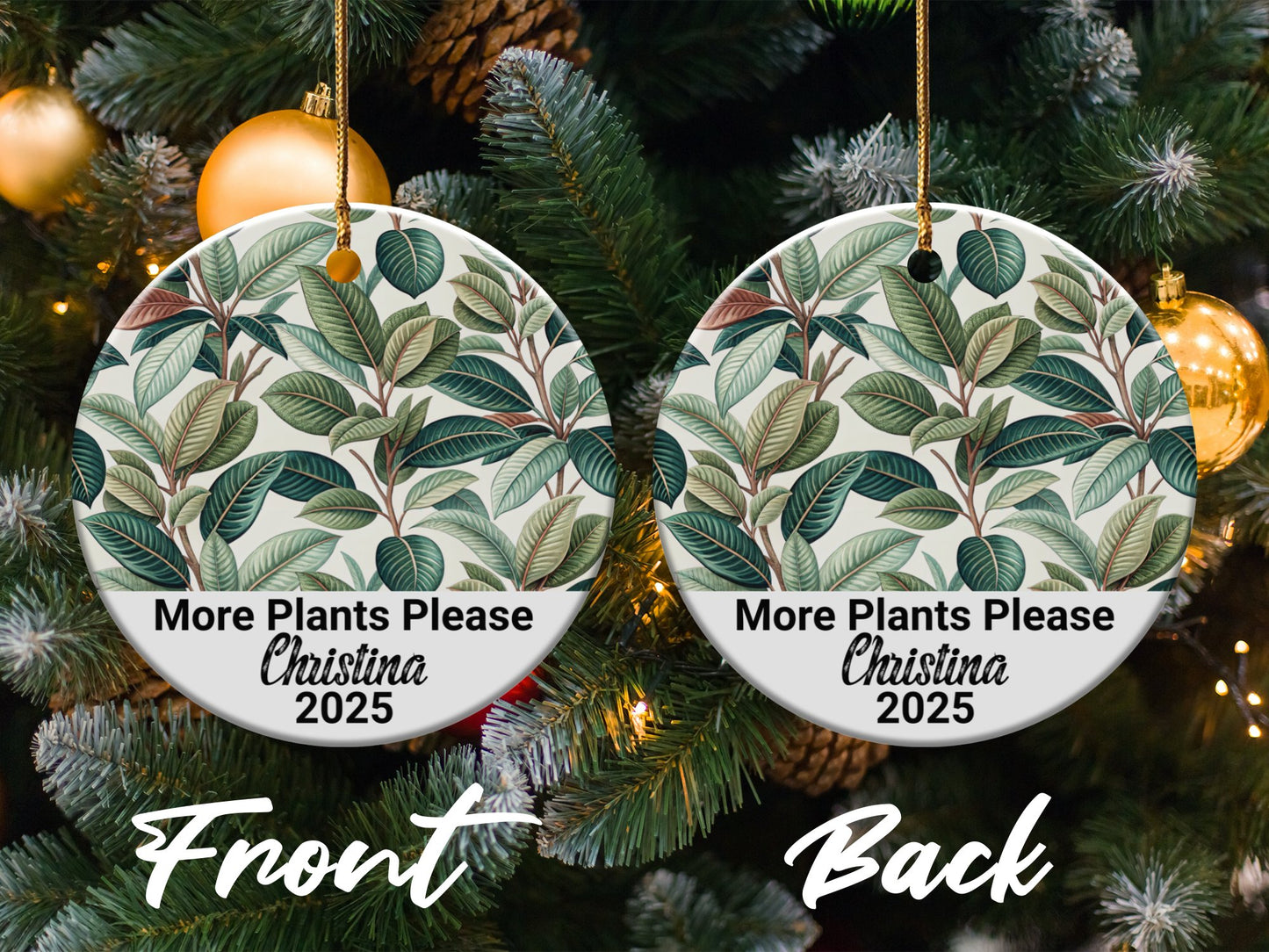 More Plants Please Christmas Ornament Personalized product