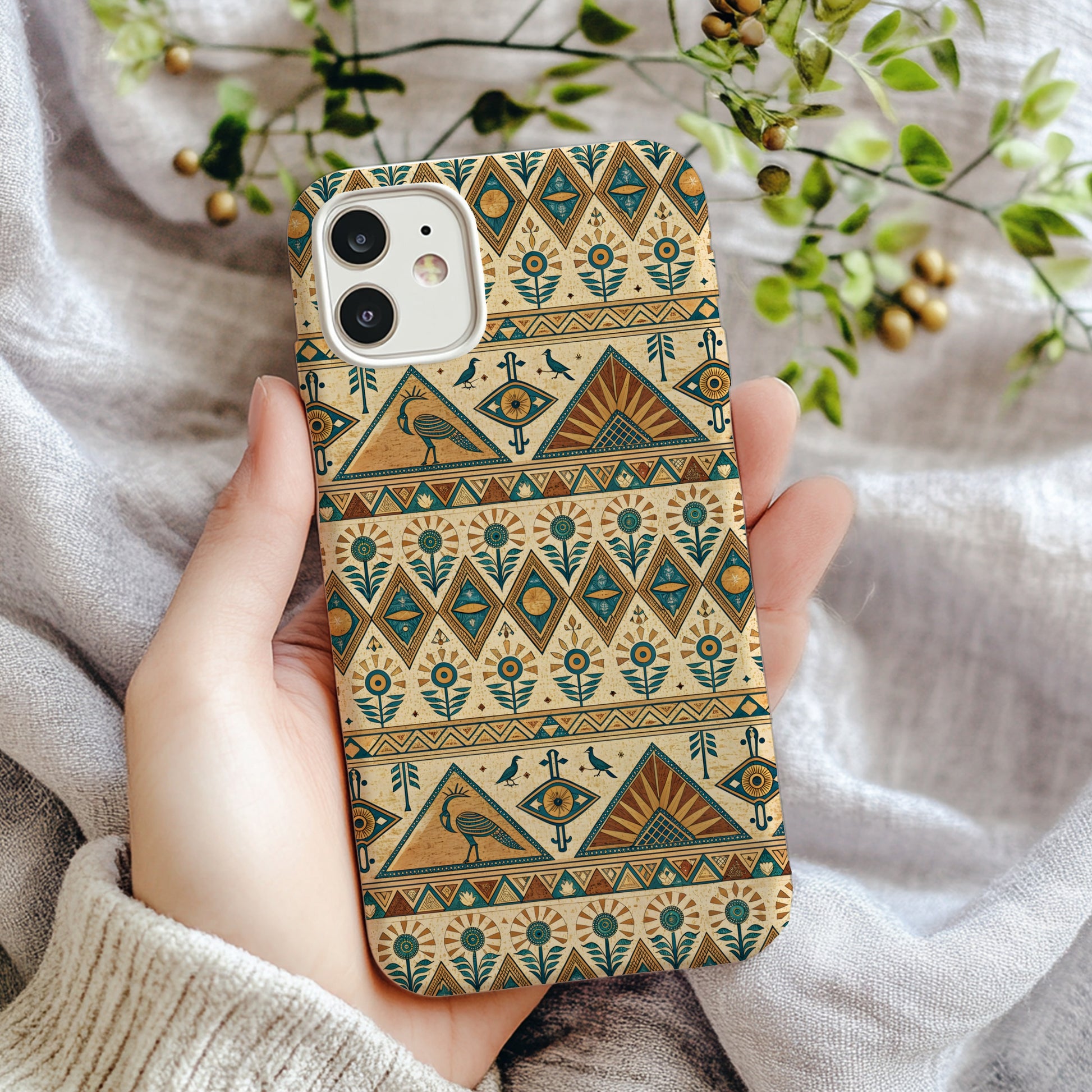 Intricate Geometric Tribal Pattern Phone Case Design
