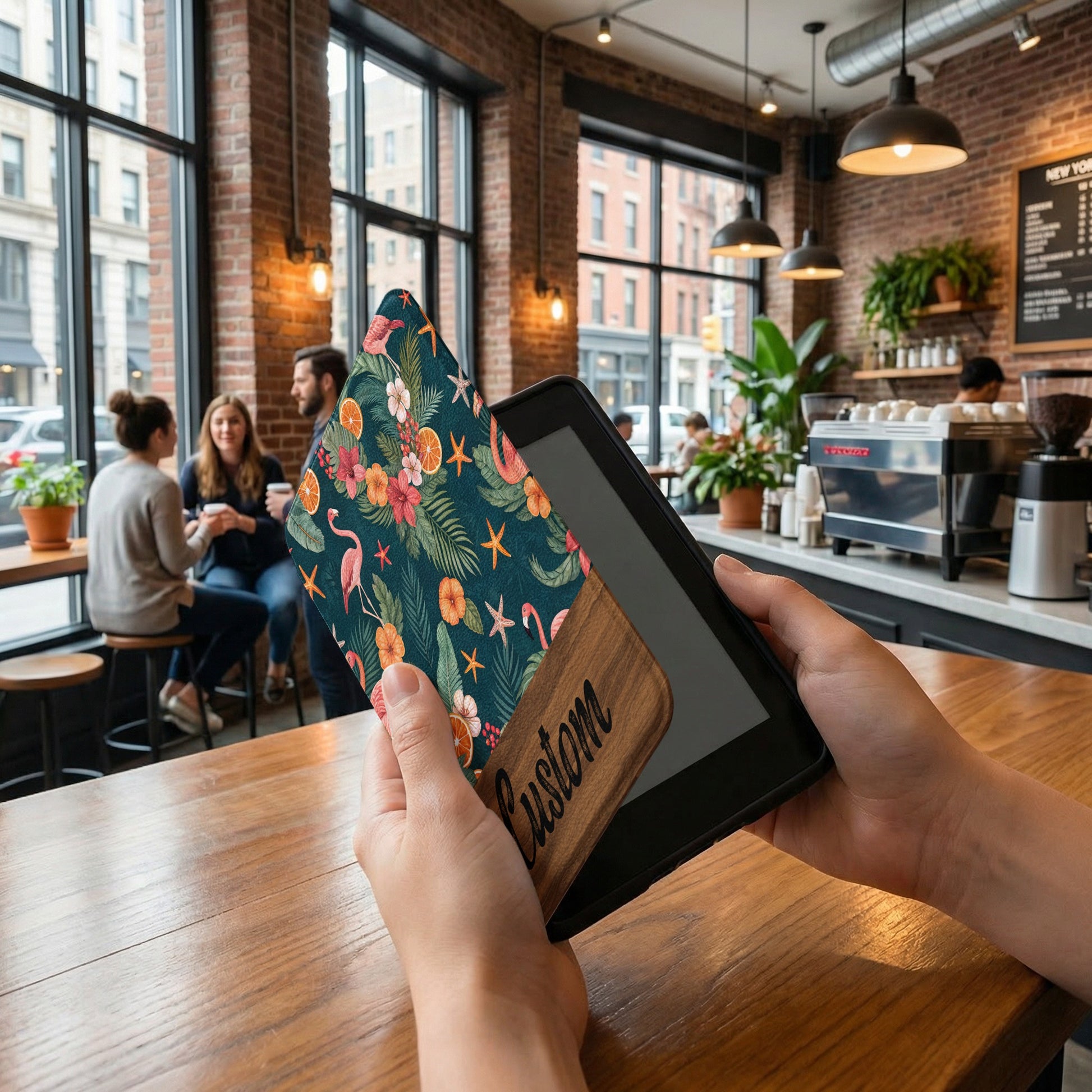 Vibrant Floral Custom Tablet Cover for Personalized Style