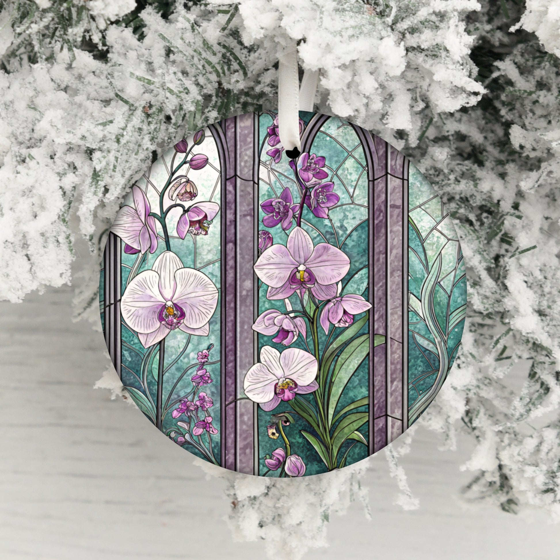 Floral Stained Glass Window Design Ornament Decoration