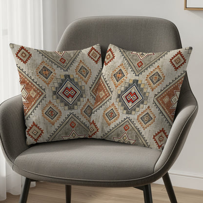 Geometric Symmetry Tribal Inspired Design Pillows & Pillow Cases - Walk Greener