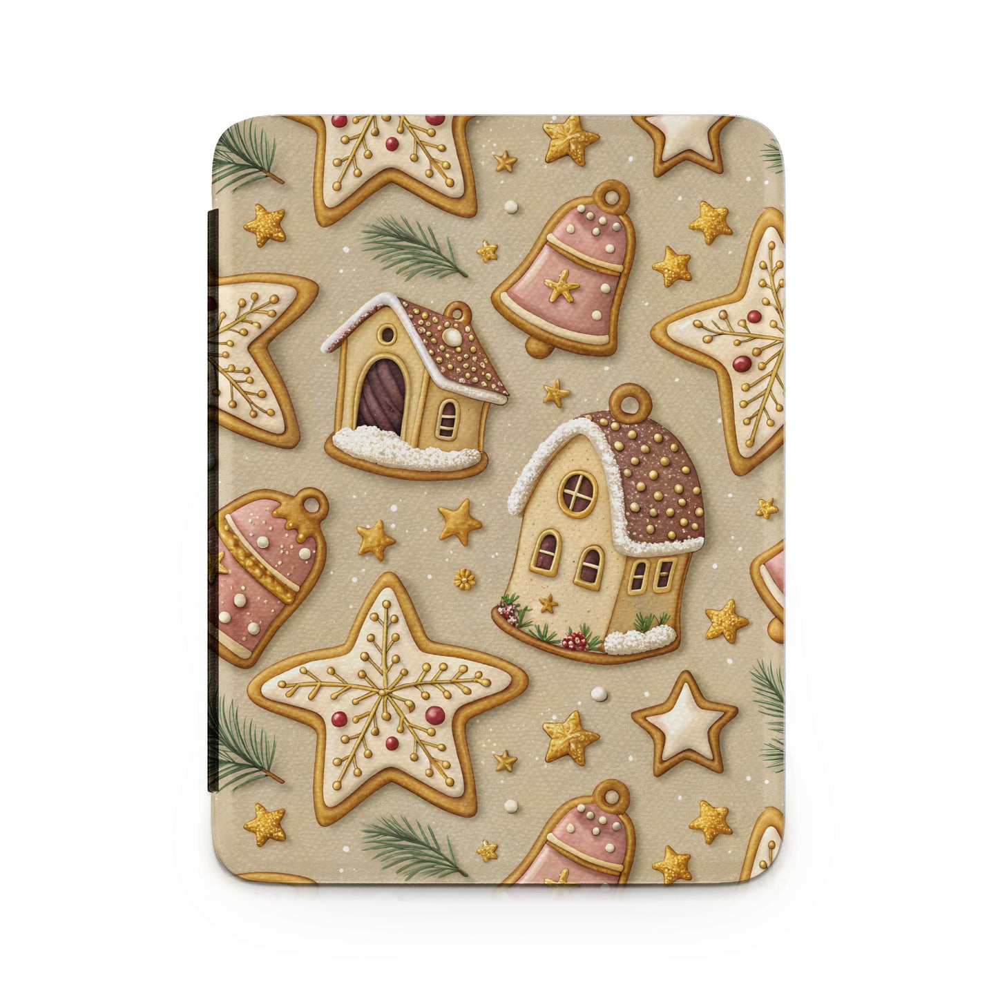 Festive Gingerbread House and Stars Pattern Product