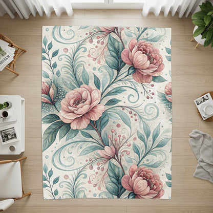 Watercolor Floral Design with Elegant Pink Flowers - Walk Greener