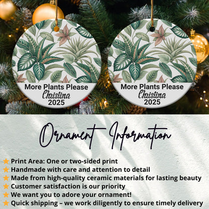Custom Christmas Ornament with Plants Design product