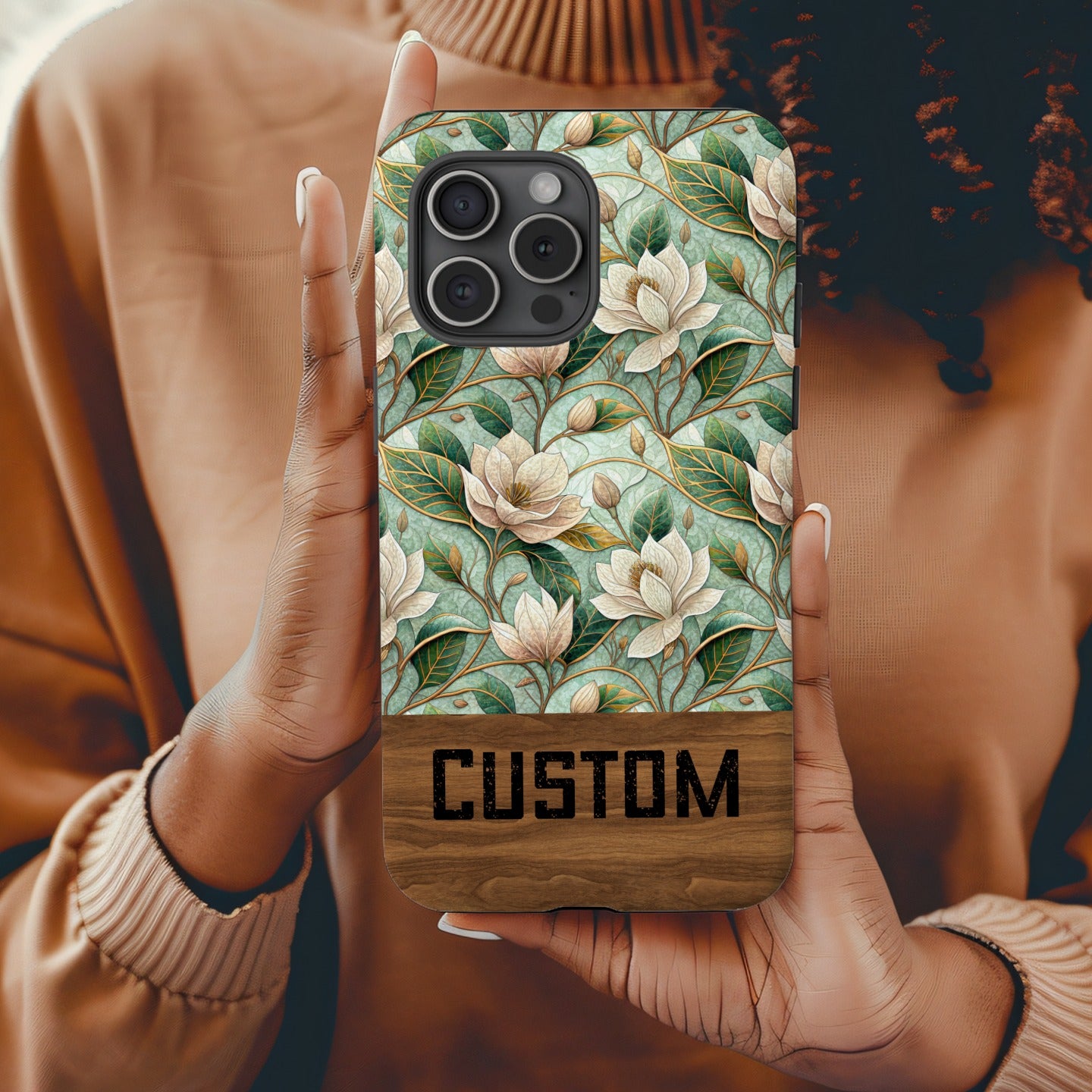 Custom Floral Design Phone Case for Personalization