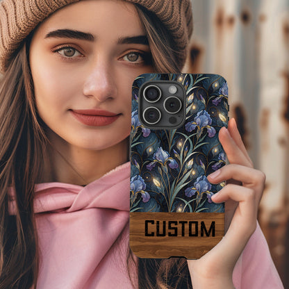 Custom Floral Pattern Phone Case with Personal Text Option