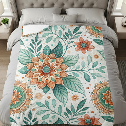 Artistic Floral Pattern Design in Watercolor Illustration - Walk Greener