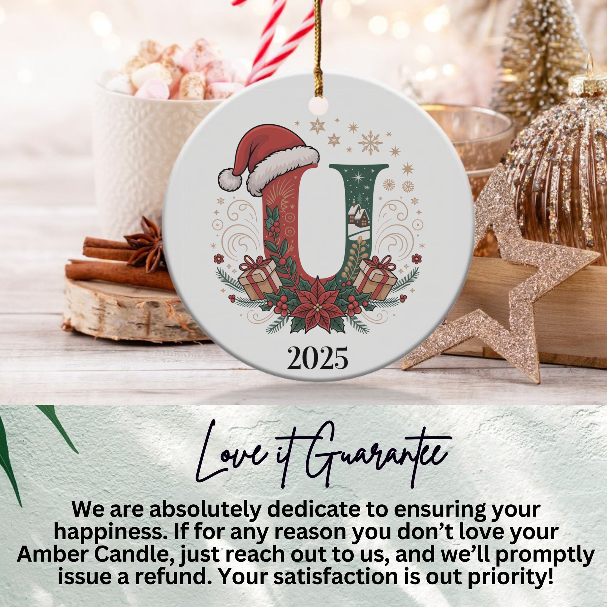 Personalized U 2025 Christmas Ornament product type