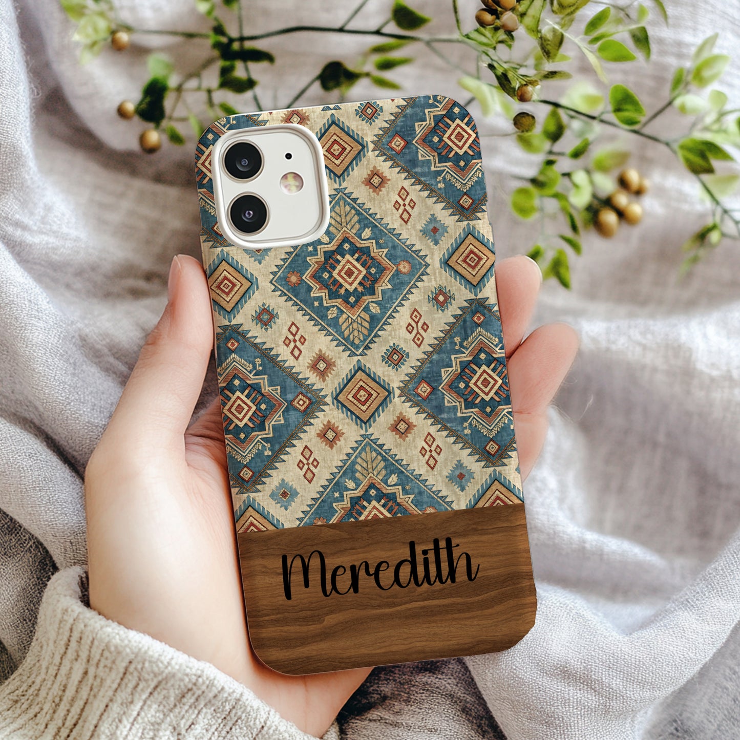 Personalized Boho Geometric Design Phone Case