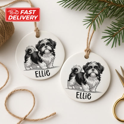 Custom Dog Illustration Ornament Personalized Gift product type