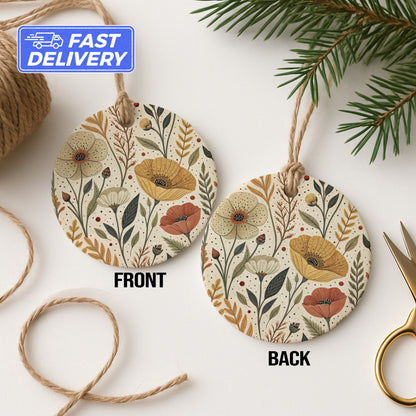 Floral Design Double Sided Hanging Ornament for Fast Delivery