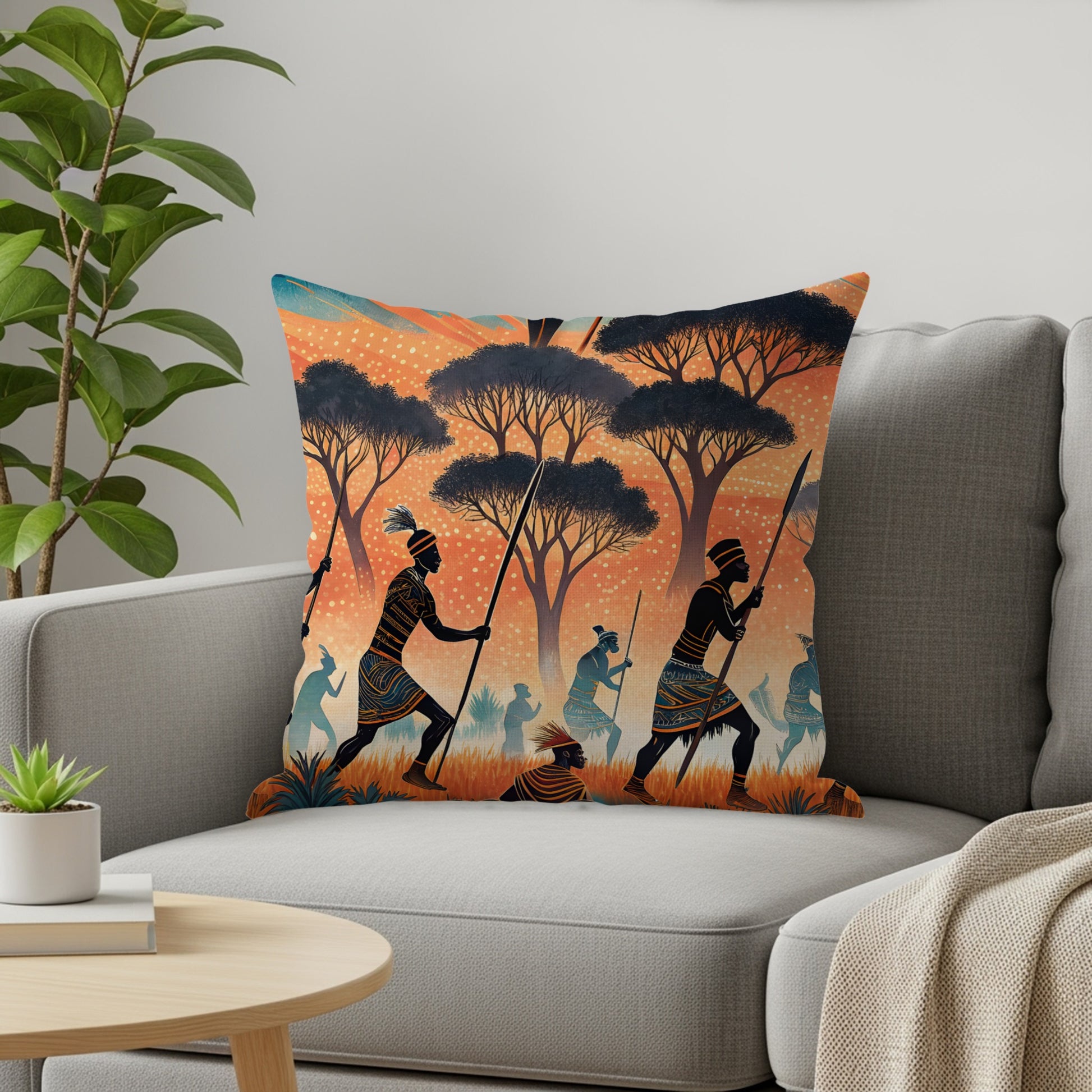 African Tribal Art Decorative Throw Pillow Product