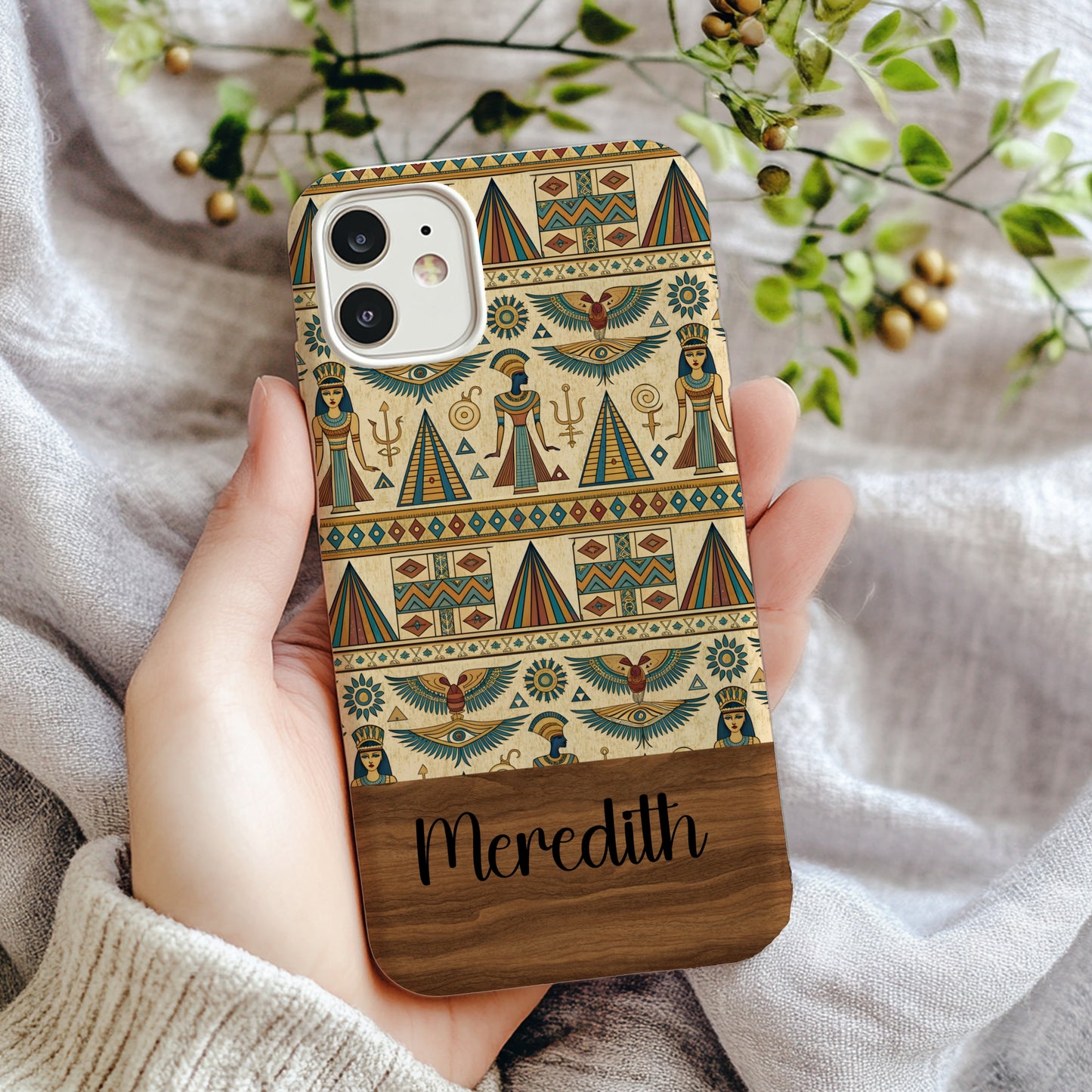 Ancient Egypt Art Pattern Design on a Custom Phone Case - Walk Greener
