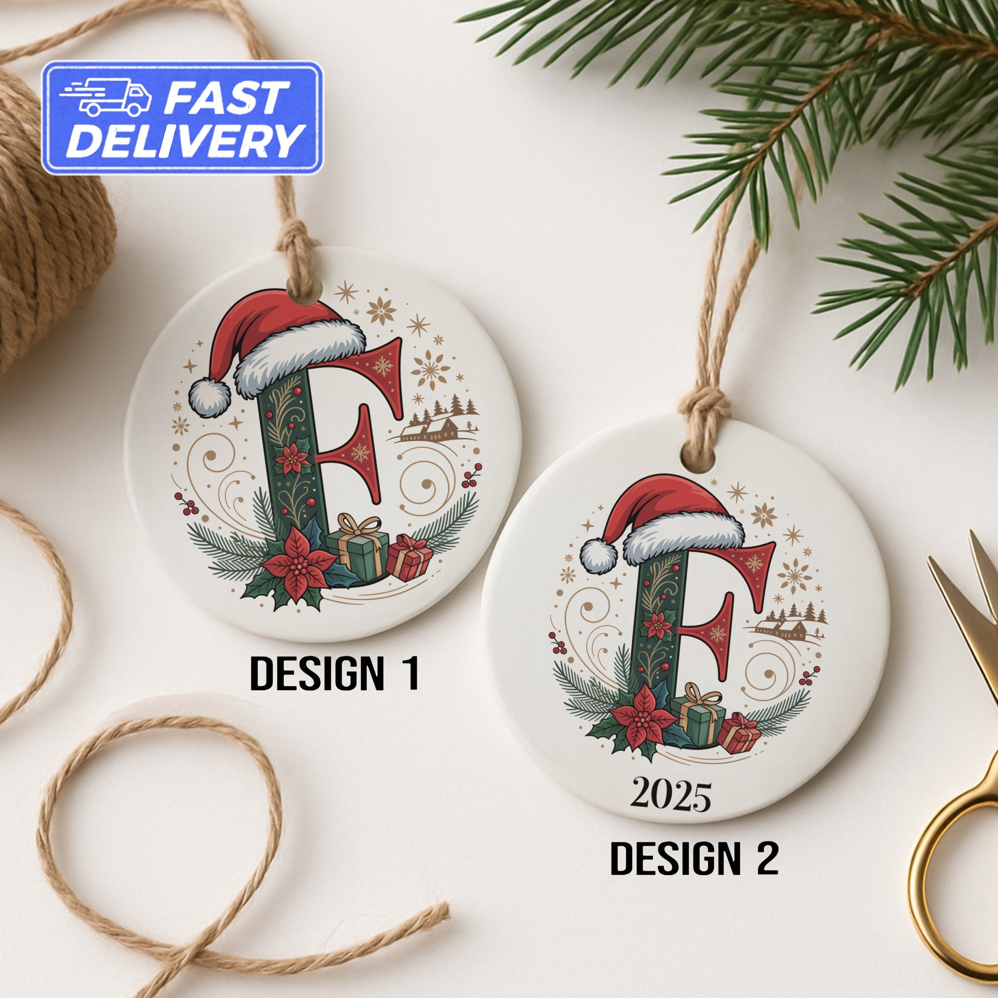 Personalized 2025 Holiday Ornament Christmas Decor product