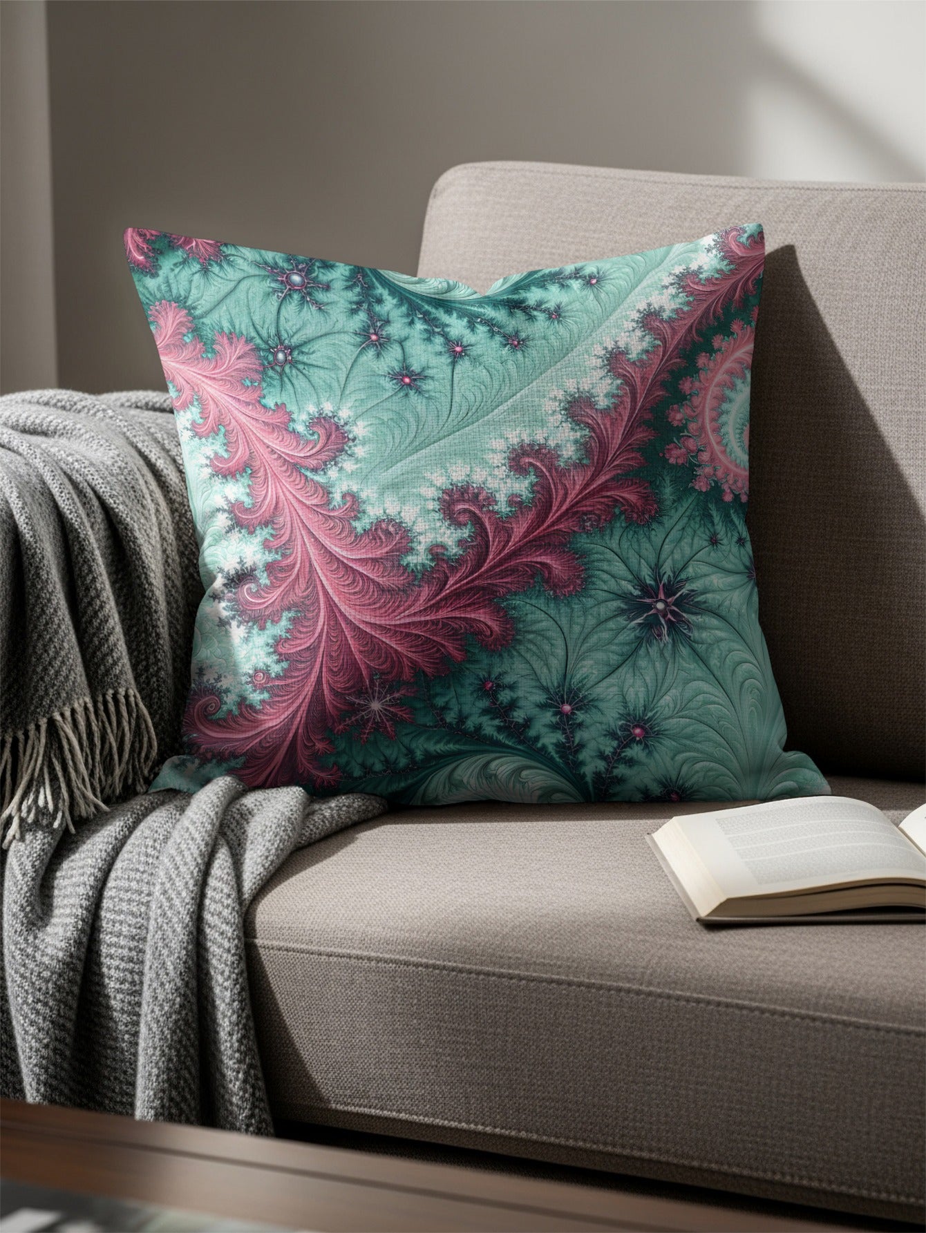 Colorful Abstract Floral Patterned Cushion Pillow Product