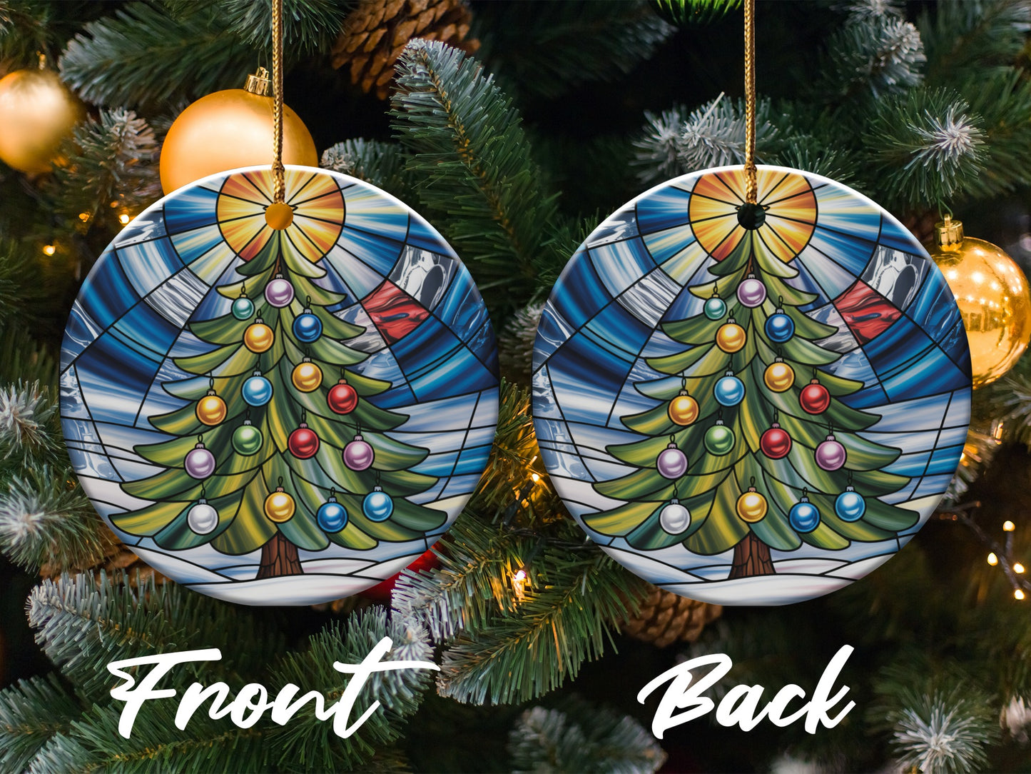 Hand-painted Christmas Tree Hanging Ornament product