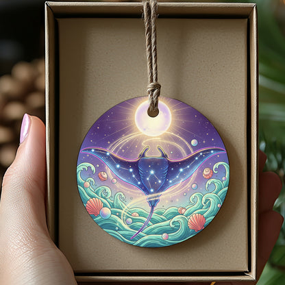 Mystical Manta Ray Decorative Circular Hanging product