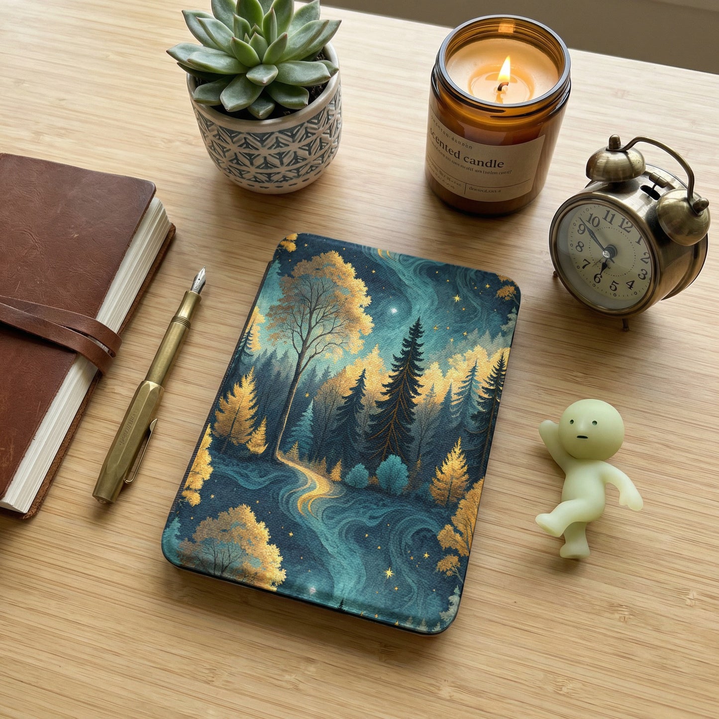 Enchanting Forest Scene Printed Hardcover Notebook