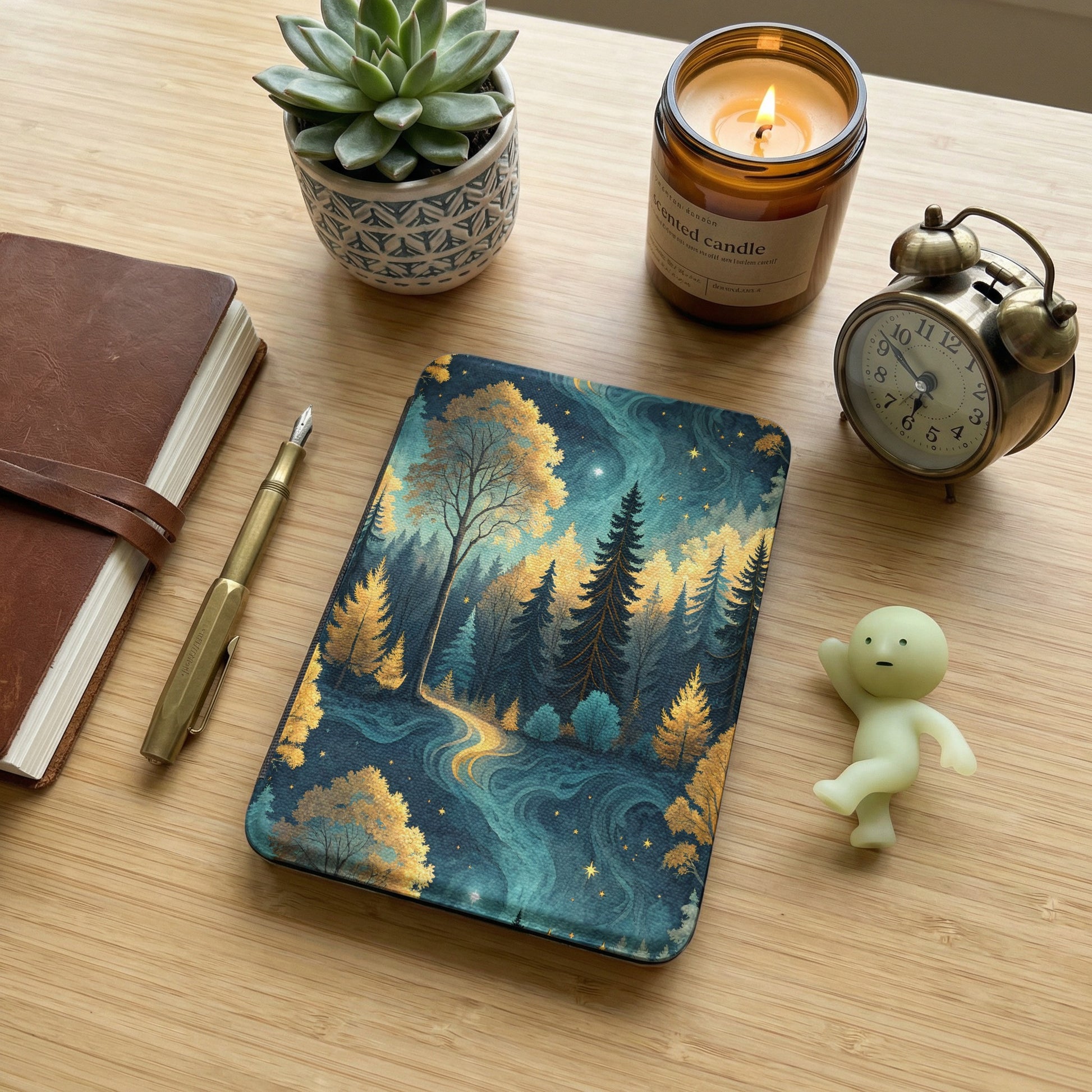 Enchanting Forest Scene Printed Hardcover Notebook