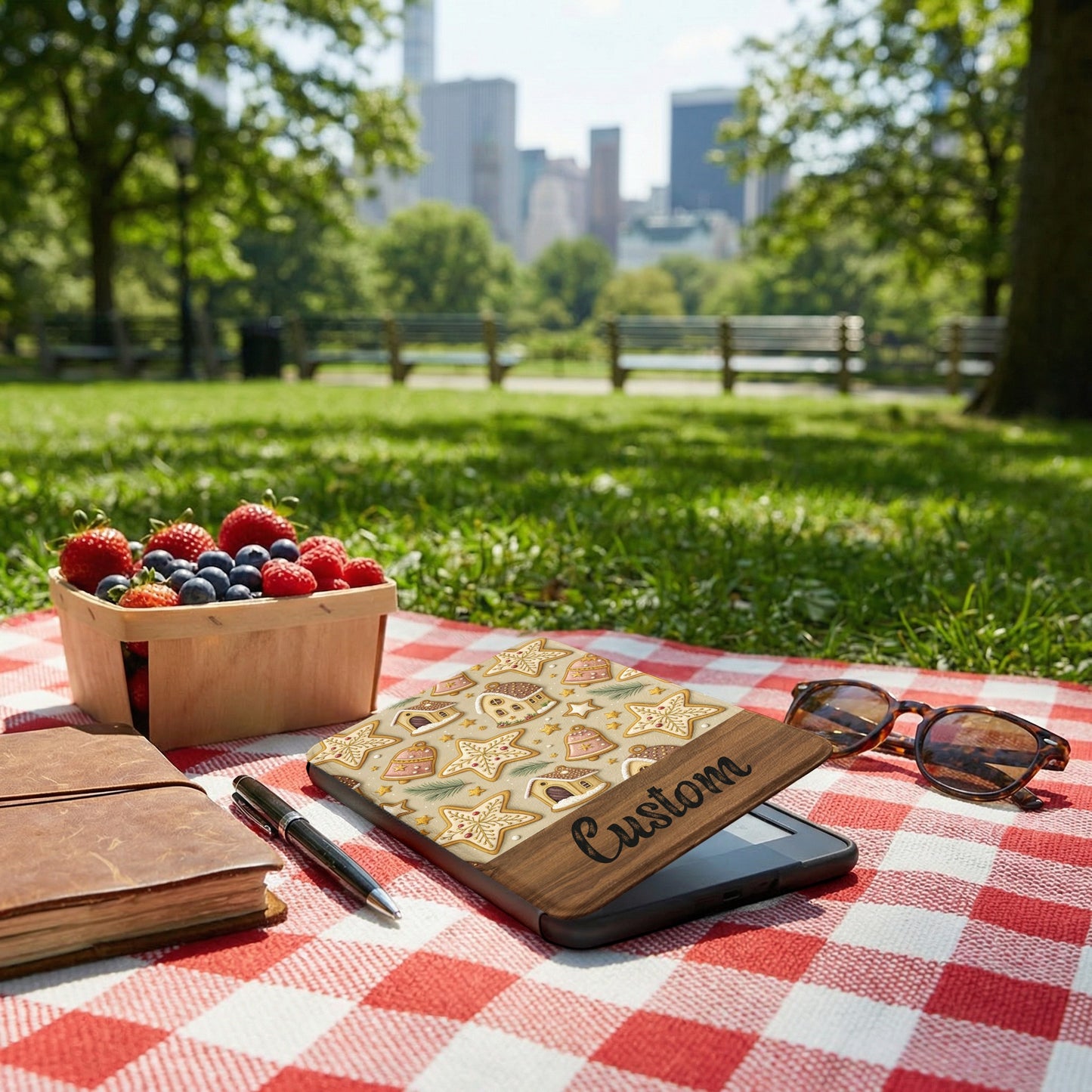 Custom Star and House Pattern Tablet Case for Unique Style