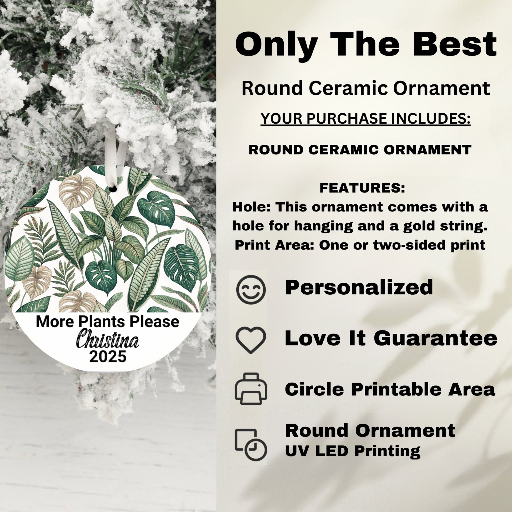 Only The Best Round Ceramic Ornament product