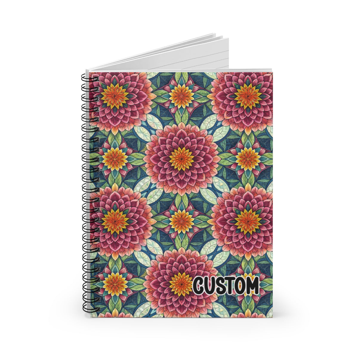 Custom Floral Spiral Bound Notebook for Everyday Use