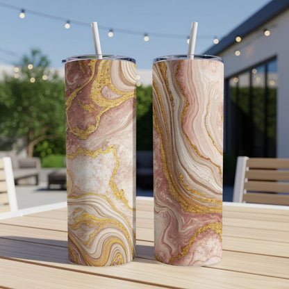 Elegant Marble and Gold Design Insulated Tumbler