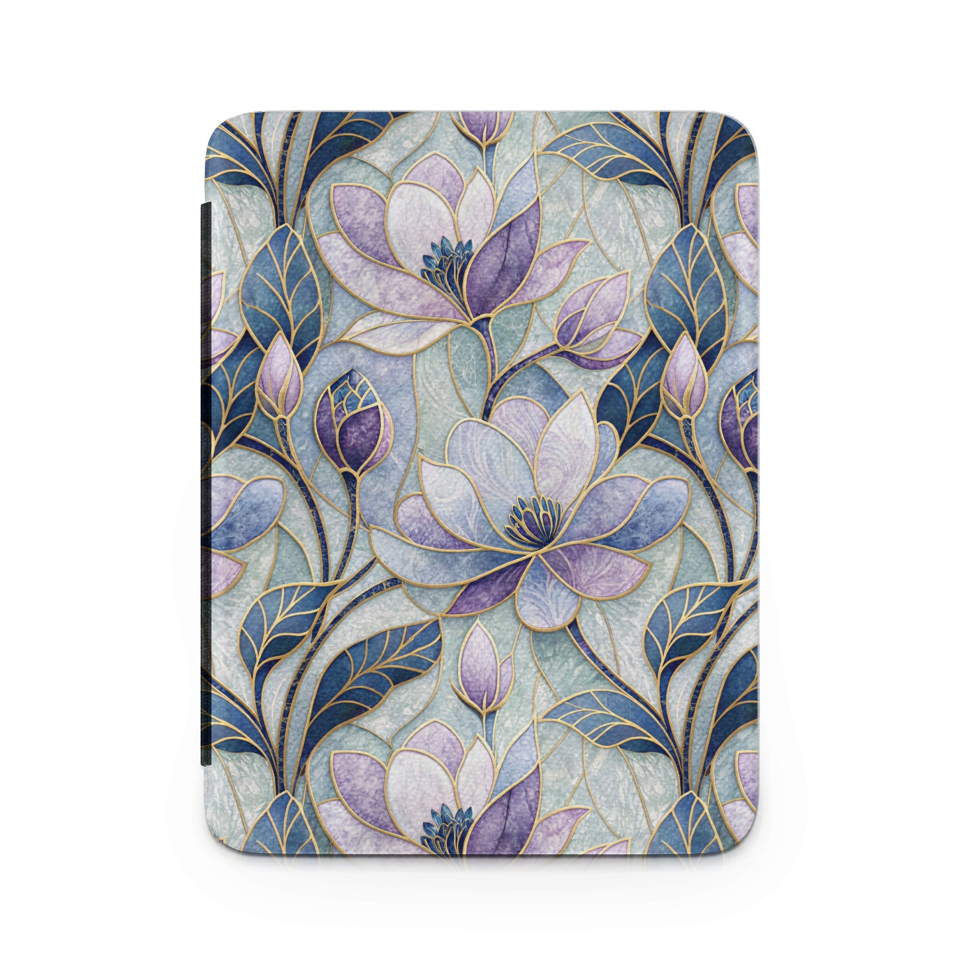 Elegant Purple Floral Pattern Tablet Case Cover