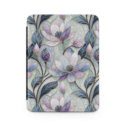 Elegant Purple Floral Pattern Tablet Case Cover