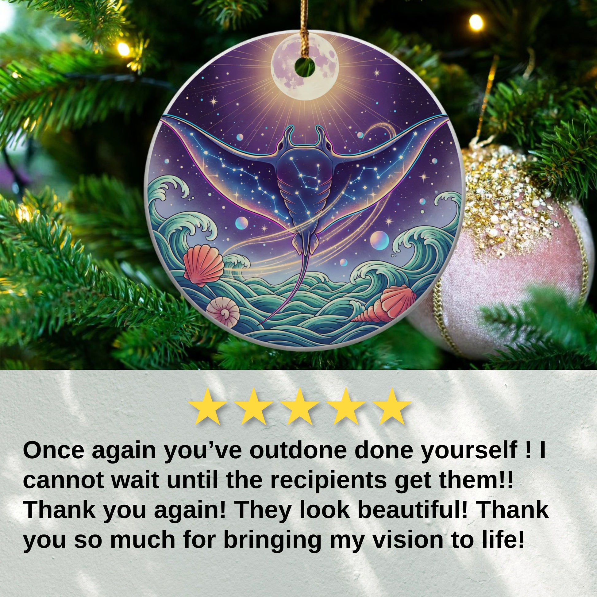 Celestial Ocean Ornament Personalized Gift product