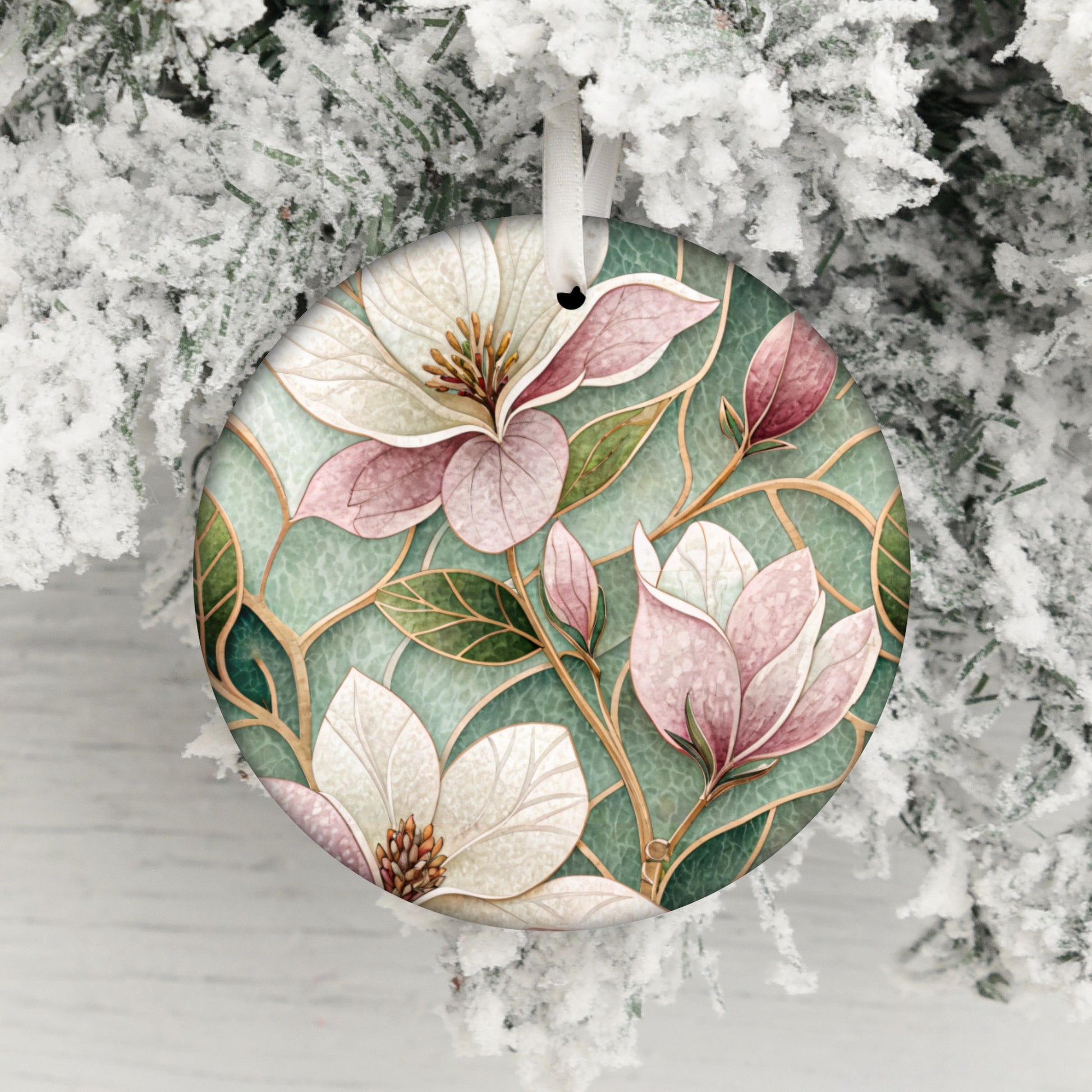 Elegant Floral Pattern Ornament Christmas Decoration
