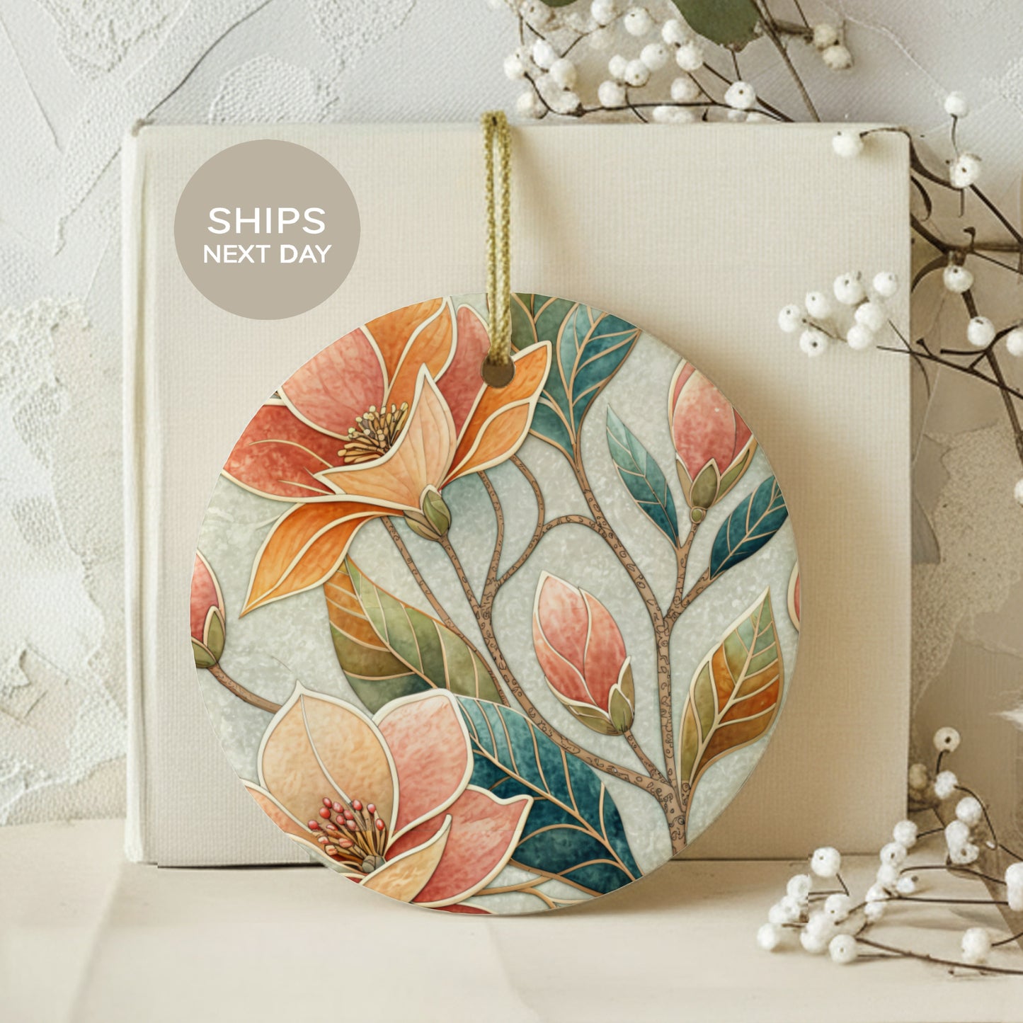 Elegant Floral Design Hanging Ornament Home Decor