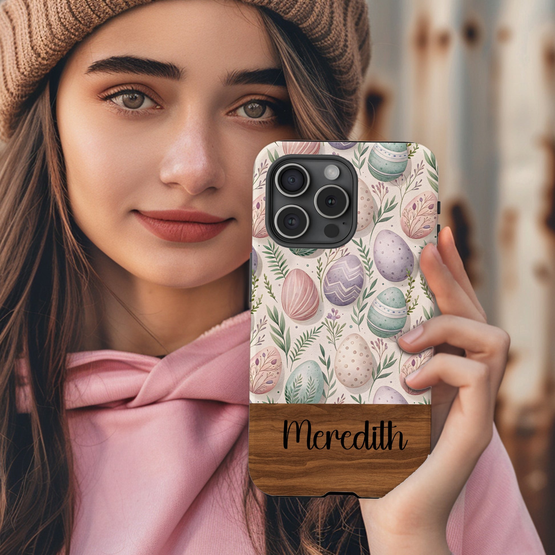 Painted Easter Eggs Pattern Pastel Colors Floral Custom Phone Case - Walk Greener