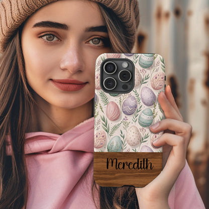Painted Easter Eggs Pattern Pastel Colors Floral Custom Phone Case - Walk Greener